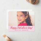 Carte De Correspondance Happy Valentine's Day Card for Kids School (Devant/Arrière en situation)