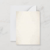 Carte De Correspondance Harlequin Noir & Blanc Faux Antique Monogrammé (Dos)