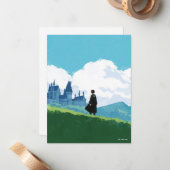 Carte De Correspondance HARRY POTTER™ Dominant le CHÂTEAU de PÈRENOUALE™ (Devant/Arrière en situation)