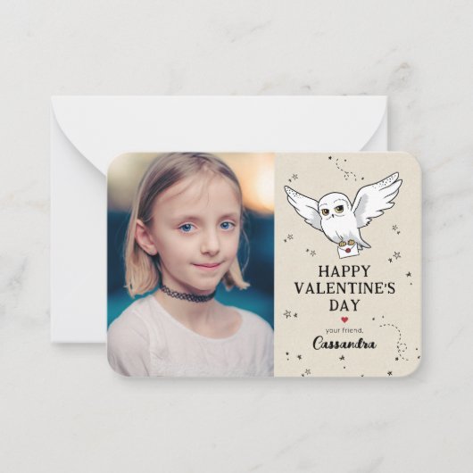 Carte De Correspondance Harry Potter | Hedwig | HEUREUSE SAINTE-VALENTIN (Devant)