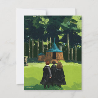 Carte De Correspondance HARRY POTTER™, Ron et Hermione à la cabane de Hagr