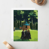 Carte De Correspondance HARRY POTTER™, Ron, & Hermione à Hagrid's Hut (Devant/Arrière en situation)