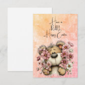 Carte De Correspondance Have a BEARY Happy Easter  (Devant / Derrière)