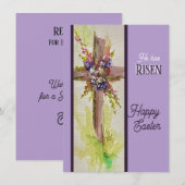 Carte De Correspondance He is Risen Flat Note Card (Devant / Derrière)