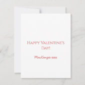 Carte De Correspondance Heart Scandinavian Red White Valentine's Day (Dos)