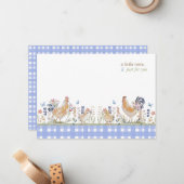 Carte De Correspondance Hearthlight Notes Printemps Douce Gingham Prairie (Devant/Arrière en situation)