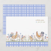 Carte De Correspondance Hearthlight Notes Printemps Douce Gingham Prairie (Devant / Derrière)