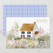 Carte De Correspondance Hearthlight Notes Spring Soft Meadow Garden (Devant / Derrière)