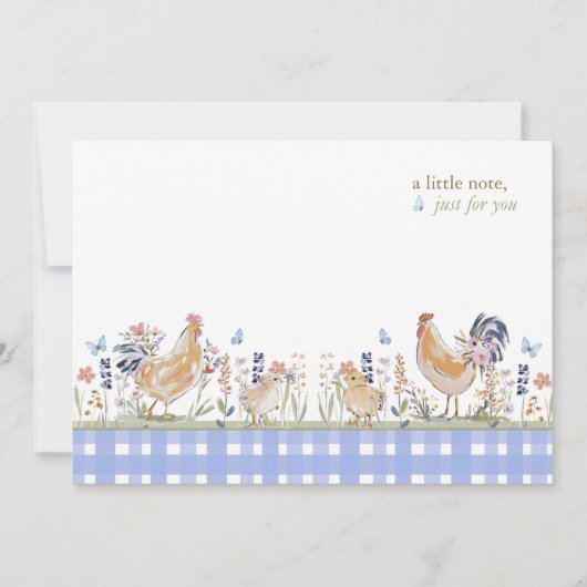 Carte De Correspondance Hearthlight Notes Spring Soft Meadow Gingham (Devant)