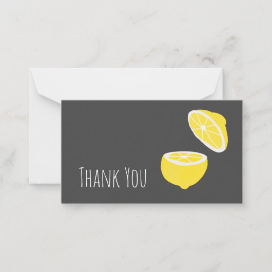 Carte De Correspondance Hello Lemon jaune moderne fruit (Devant)
