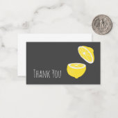 Carte De Correspondance Hello Lemon jaune moderne fruit (Devant/Arrière en situation)