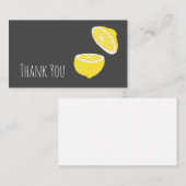 Carte De Correspondance Hello Lemon jaune moderne fruit (Devant / Derrière)