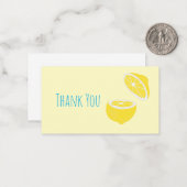 Carte De Correspondance Hello Lemon jaune moderne fruit (Devant/Arrière en situation)