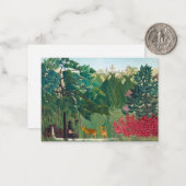 Carte De Correspondance Henri Rousseau - La cascade (Devant/Arrière en situation)
