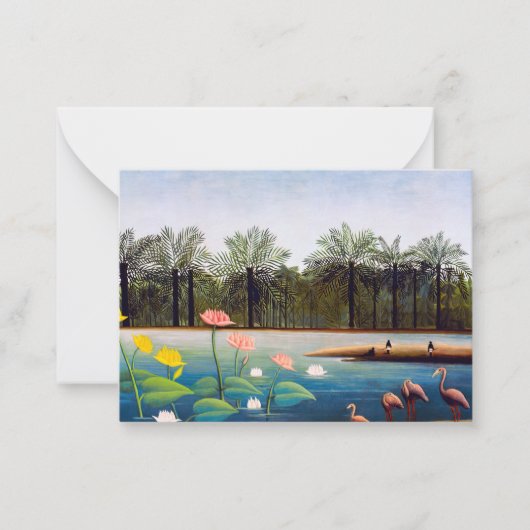 Carte De Correspondance Henri Rousseau - Les Flamants roses (Devant)