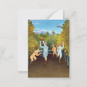 Carte De Correspondance Henri Rousseau - Les joueurs de football