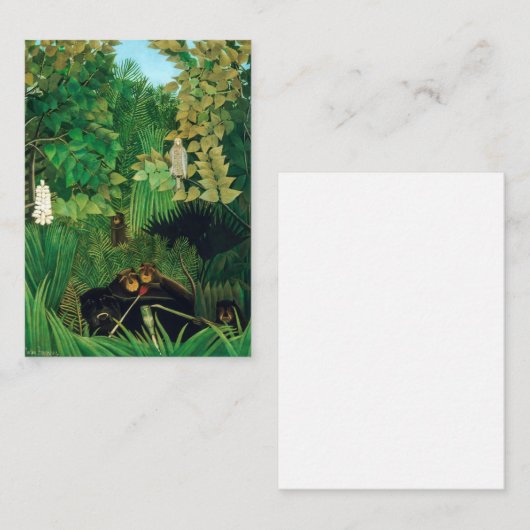 Carte De Correspondance Henri Rousseau - Les Joyeux Jesters (Devant / Derrière)