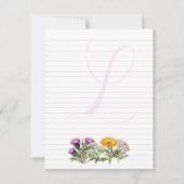 Carte De Correspondance Herbs Personal Lined Writing Paper Single Initial (Devant)