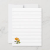 Carte De Correspondance Herbs Personal Lined Writing Paper Single Initial (Dos)