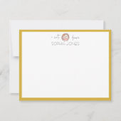 Carte de correspondance hérisson luxe or (Devant)