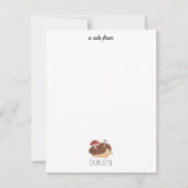 Carte De Correspondance Hérisson Mignon Champignon Forêt Animaux Enfants (Devant)