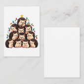 Carte De Correspondance Hérisson Sapin de Noël Joyeux Noël Xmas (Devant / Derrière)