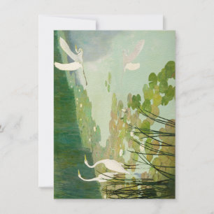 Carte De Correspondance Hérons en été par Newell Convers Wyeth