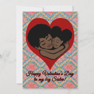 Carte De Correspondance Heureuse Sainte-Valentin À la grande soeur Eth