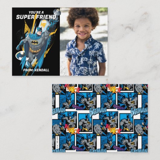 Carte De Correspondance Heureuse Sainte-Valentin Batman (Devant / Derrière)