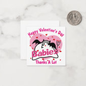 Carte De Correspondance Heureuse Sainte-Valentin DBY avec LOVES (Devant/Arrière en situation)