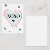 Carte De Correspondance Heureuse Sainte-Valentin | Embrous et baisers (Devant / Derrière)