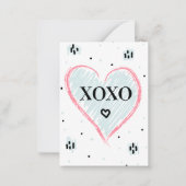 Carte De Correspondance Heureuse Sainte-Valentin | Embrous et baisers (Devant)