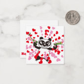 Carte De Correspondance Heureuse Sainte-Valentin FacePanda (Devant/Arrière en situation)