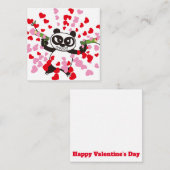 Carte De Correspondance Heureuse Sainte-Valentin FacePanda (Devant / Derrière)