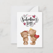 Carte De Correspondance Heureuse Sainte-Valentin Red Bear Classroom Valent (Devant)