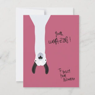 Carte De Correspondance Heureuse Sainte-Valentin   Votre Llama-zing !   Ll