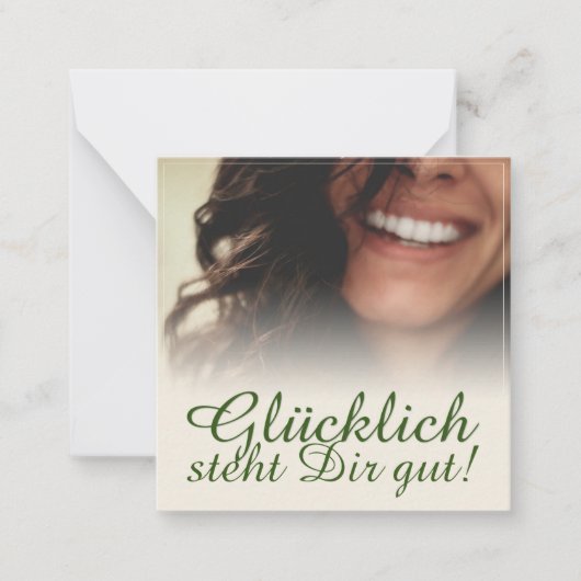 Carte De Correspondance Heureux vous va bien ! (Devant)