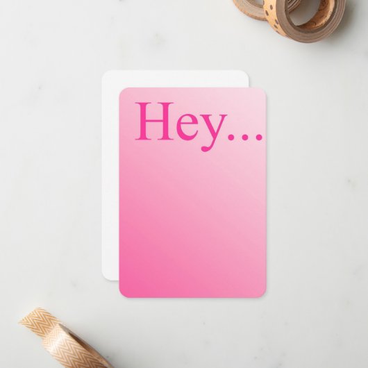 Carte De Correspondance Hey....Note Card (Devant/Arrière en situation)