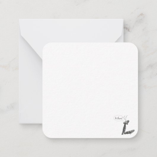 Carte De Correspondance Hi there! Praying Mantis (Dos)