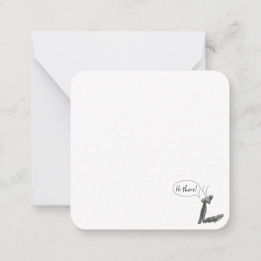 Carte De Correspondance Hi there! Praying Mantis (Dos)