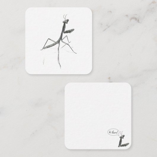 Carte De Correspondance Hi there! Praying Mantis (Devant / Derrière)