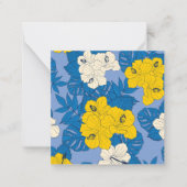 Carte De Correspondance Hibiscus fleurs et feuilles (Devant)