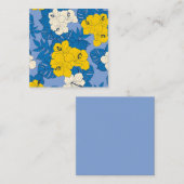 Carte De Correspondance Hibiscus fleurs et feuilles (Devant / Derrière)