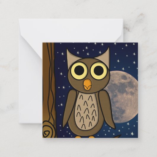 Carte De Correspondance hibou (Devant)