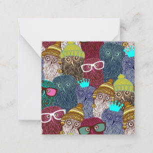 Carte De Correspondance Hibou en couronne