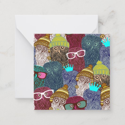 Carte De Correspondance Hibou sur la couronne (Devant)