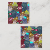 Carte De Correspondance Hibou sur la couronne (Devant / Derrière)