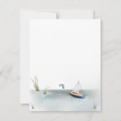 Carte De Correspondance Hippo Baby shower Merci de garçon (Dos)