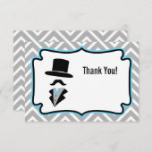 Carte De Correspondance Hipster Mustache Little Man Merci Note (Devant / Derrière)