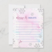 Carte De Correspondance Hiver ONEderland Silver Snowflake Time Capsule (Devant)
